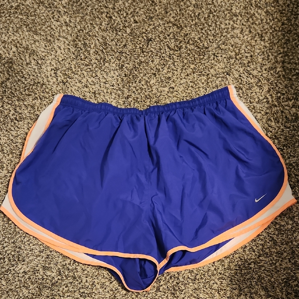 Plus-size Nike Dry-fit Women's Blue and Orange Athletic Shorts